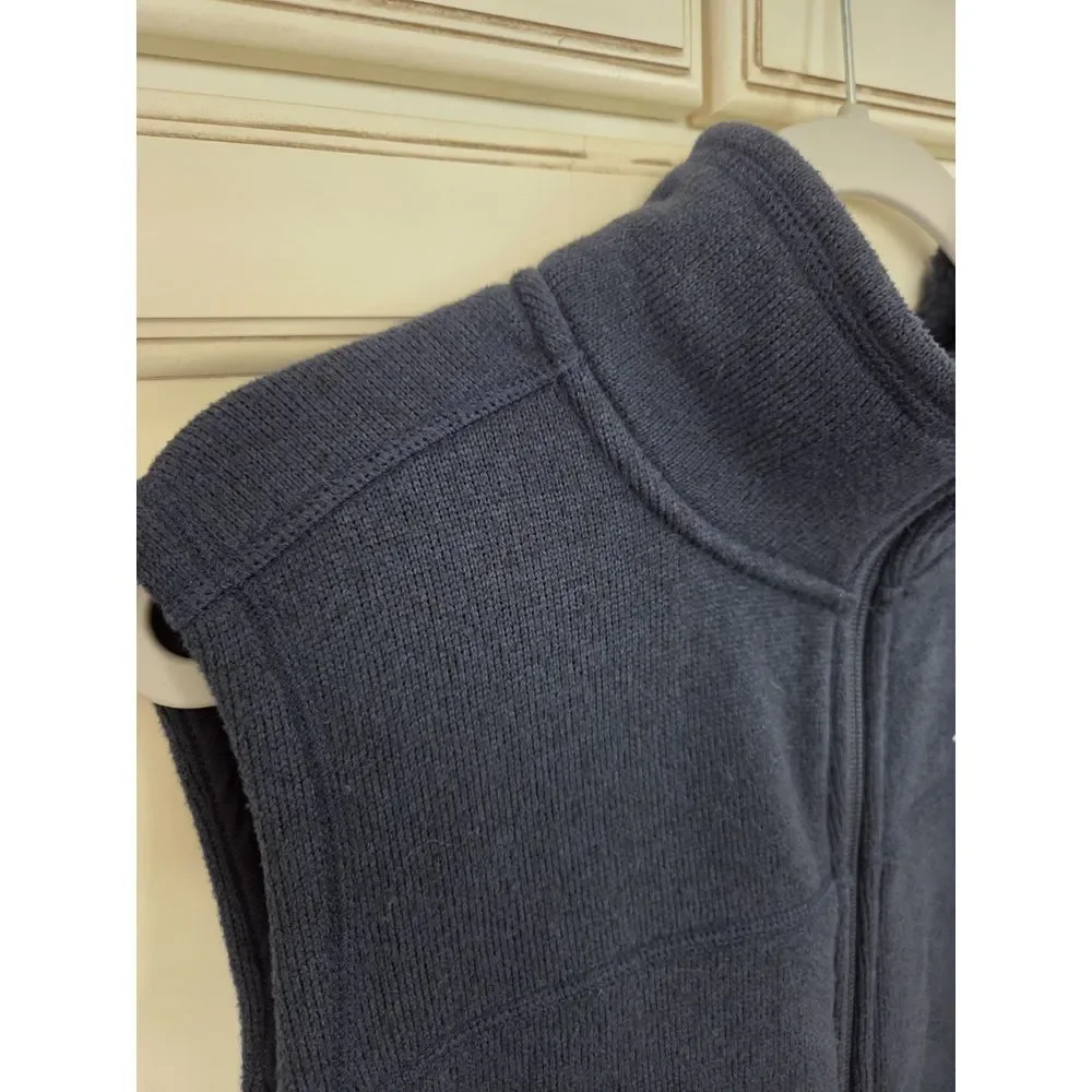 Men's The North Face‎ Fleece Vest Large Blue Full Zip Business Logo